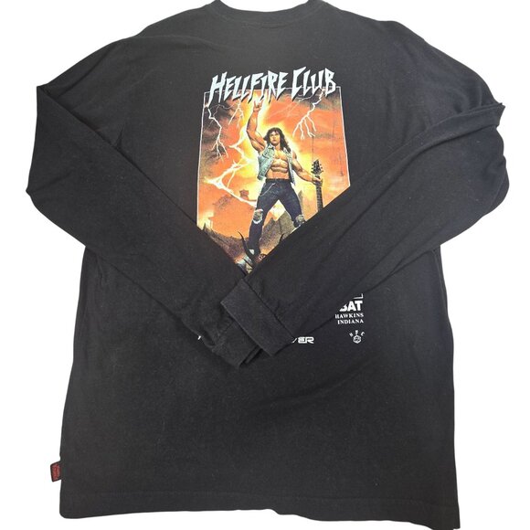 Quiksilver Netflix Stranger Things Hellfire Club 1986 Tour Long Sleeve T-Shirt L - Picture 2 of 9